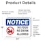 Signmission No Food No Drink Allowed, 24 in W x Rectangle, Vinyl Decal OS-2PACK-NS-D-1824-L-16123 - alternate 6